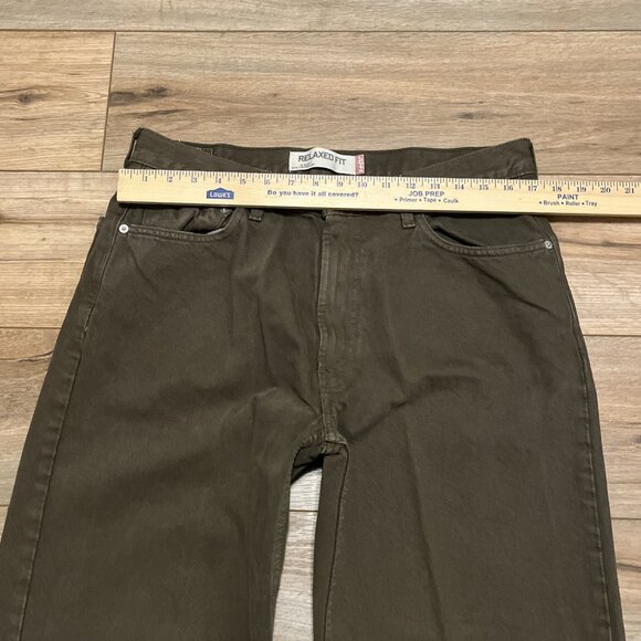 Men's Levis 550 Relaxed Fit Denim Jeans SZ 36x34 Dark Green Modern Red Tab - Picture 4 of 14